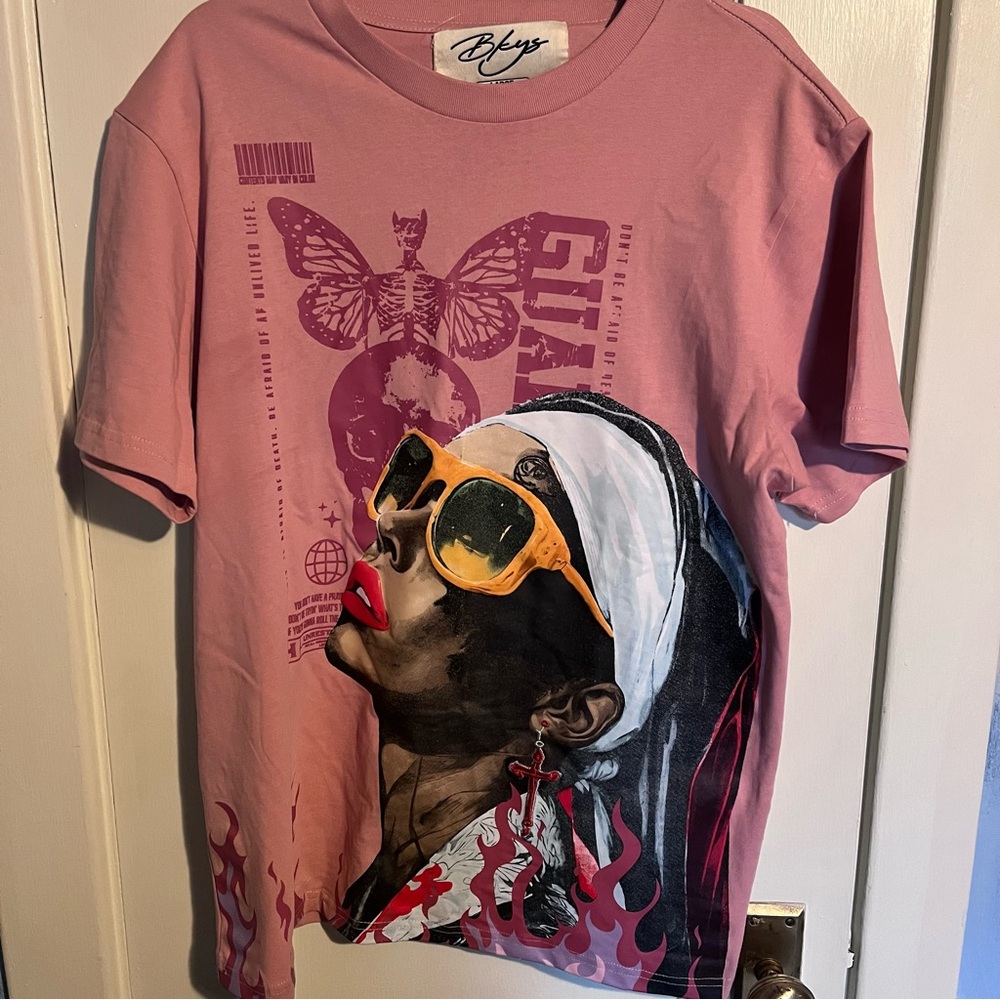 BKYS LE graffiti mixed media shirt